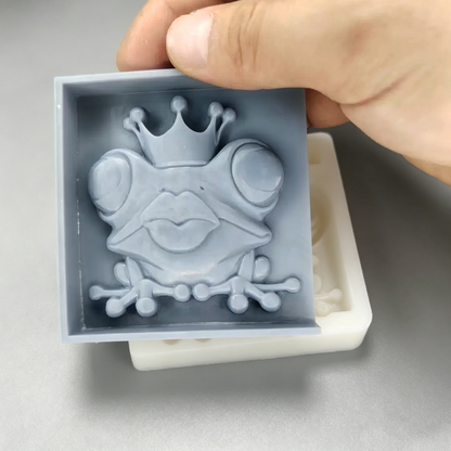 Cute Half-Relief Frog Princess Figurine Resin Mold