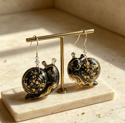 [VIP EXCLUSIVE]Handmade Glossy Cute Snail Earrings Resin Mold