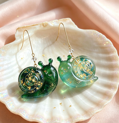 [VIP EXCLUSIVE]Handmade Glossy Cute Snail Earrings Resin Mold