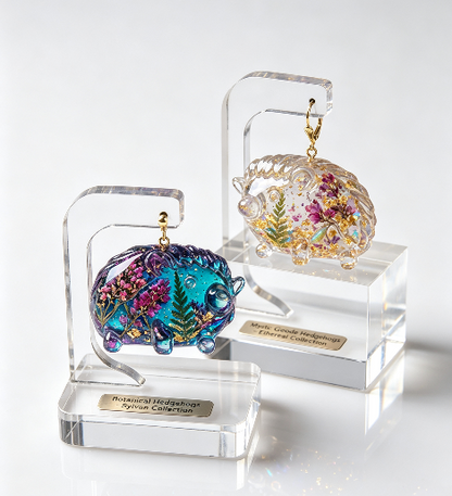 [VIP EXCLUSIVE] Handmade Glossy Cute Hedgehog Earrings Resin Mold