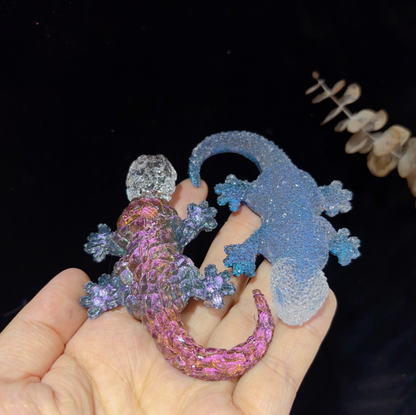 Handmade Diamond Lizard Figurine Resin Mold