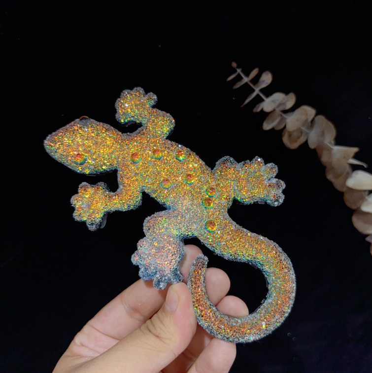 Handmade Diamond Lizard Figurine Resin Mold