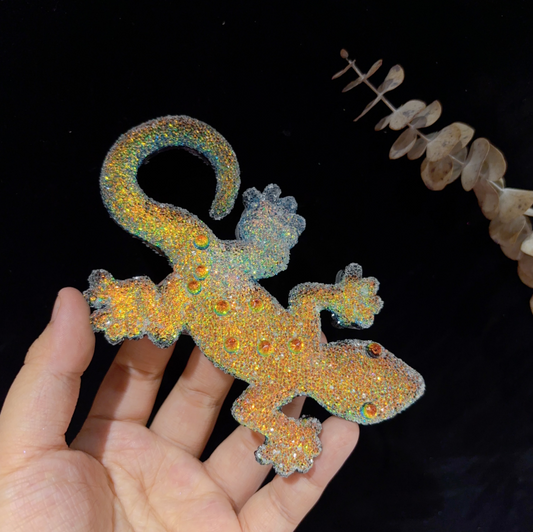Handmade Diamond Lizard Figurine Resin Mold