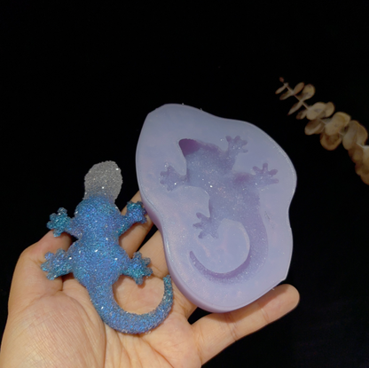 Handmade Diamond Lizard Figurine Resin Mold