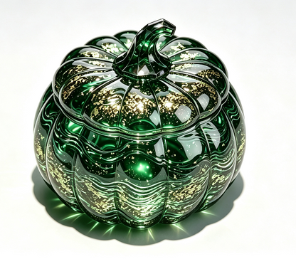 [VIP EXCLUSIVE] Handmade Water Ripple Large-Capacity Pumpkin Storage Jar with Diamond-Cut Handle Resin Mold