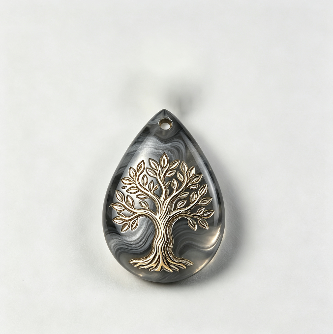 [VIP EXCLUSIVE] Handmade Water Drop Tree of Life Pendant with Hole Resin Mold