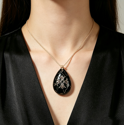 [VIP EXCLUSIVE] Handmade Water Drop Cross Heart Pendant with Hole Resin Mold