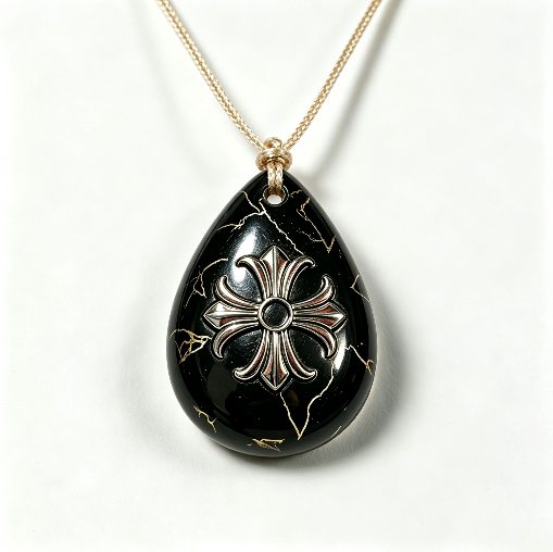 [VIP EXCLUSIVE] Handmade Water Drop Cross Heart Pendant with Hole Resin Mold