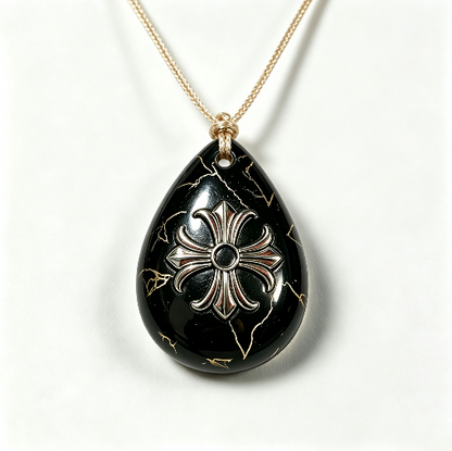 [VIP EXCLUSIVE] Handmade Water Drop Cross Heart Pendant with Hole Resin Mold