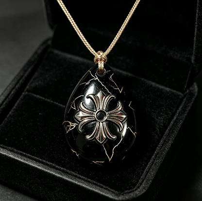 [VIP EXCLUSIVE] Handmade Water Drop Cross Heart Pendant with Hole Resin Mold
