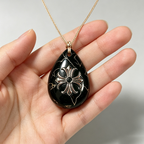 [VIP EXCLUSIVE] Handmade Water Drop Cross Heart Pendant with Hole Resin Mold