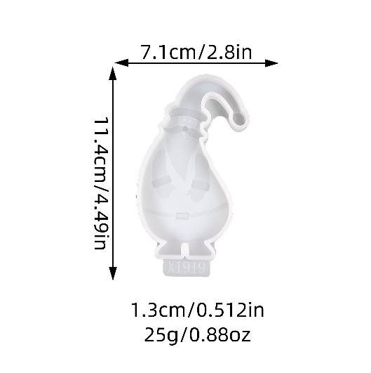 Tilted-Head Santa Claus Figurine Resin Mold