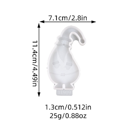 Tilted-Head Santa Claus Figurine Resin Mold