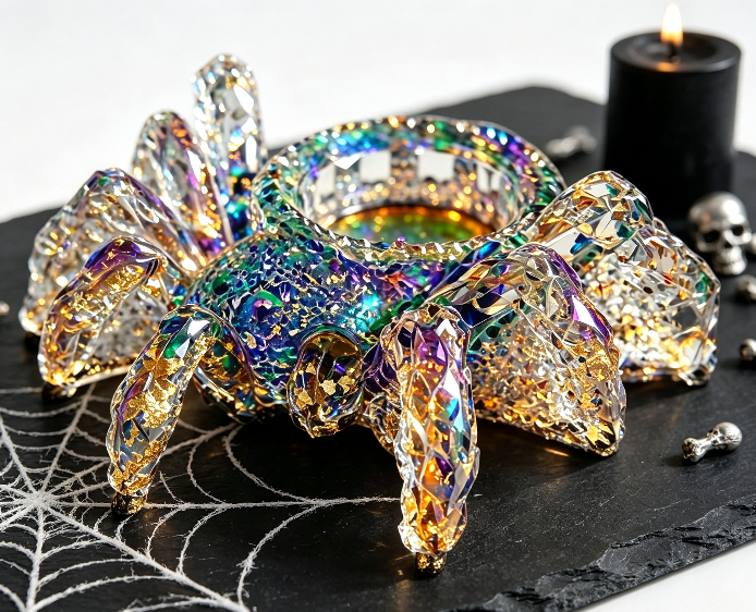 Moldes de resina para candelabros con forma de araña de diamantes hechos a mano 