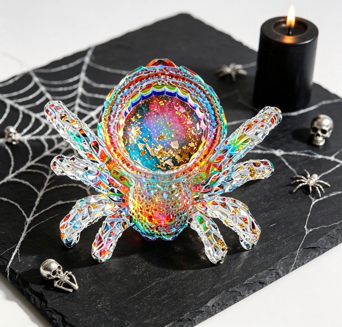 Moldes de resina para candelabros con forma de araña de diamantes hechos a mano 