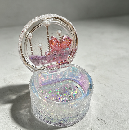 Handmade Crystal Cluster Flip-Top Storage Box Resin Mold