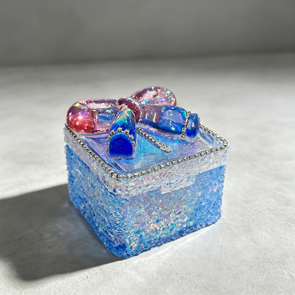 Handmade Crystal Cluster Flip-Top Storage Box Resin Mold