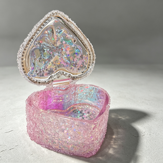 Handmade Crystal Cluster Flip-Top Storage Box Resin Mold