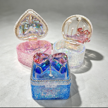 Handmade Crystal Cluster Flip-Top Storage Box Resin Mold