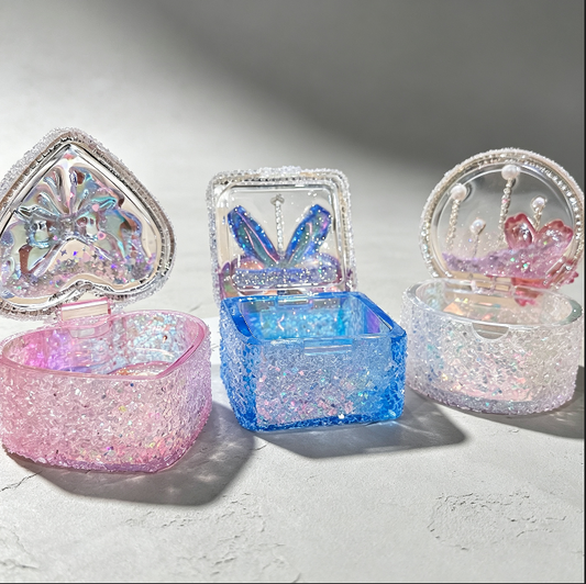 Handmade Crystal Cluster Flip-Top Storage Box Resin Mold