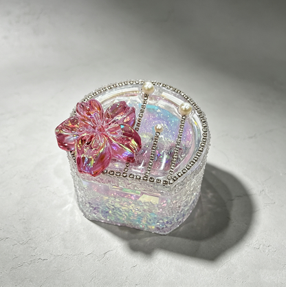 Handmade Crystal Cluster Flip-Top Storage Box Resin Mold