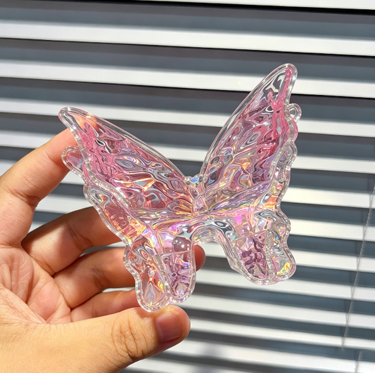 Handmade Water Ripple Double-Layer Butterfly Charging Phone Stand Resin Mold