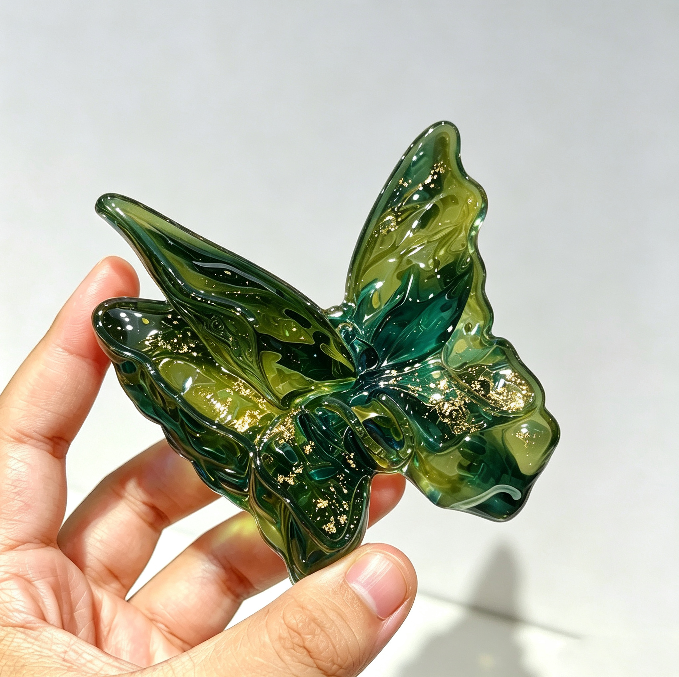 Handmade Water Ripple Double-Layer Butterfly Charging Phone Stand Resin Mold