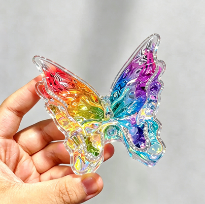 Handmade Water Ripple Double-Layer Butterfly Charging Phone Stand Resin Mold