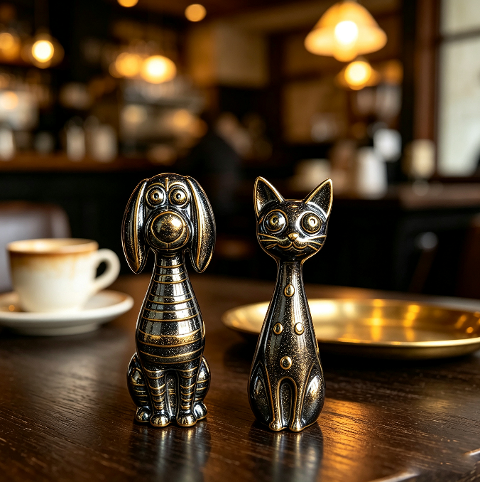 Half-Relief Cat & Dog Figurine Resin Mold