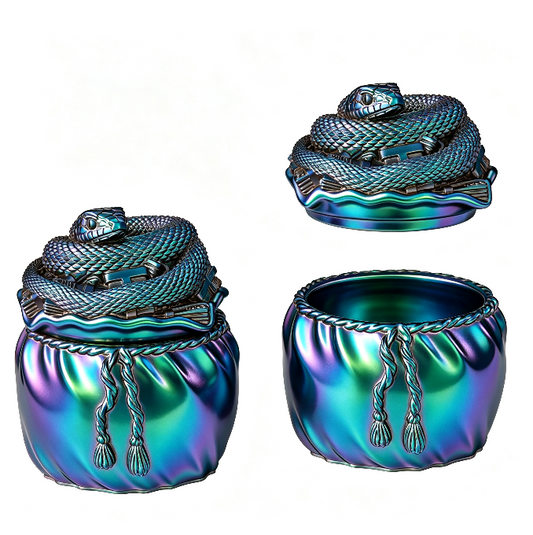 Snake-Shaped Lucky Bag Storage Jar Resin Mold