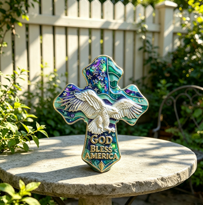 God Bless America Eagle Cross Resin Mold