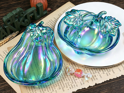 Long & Short Pumpkin-Shaped Storage Tray Resin Mold Set