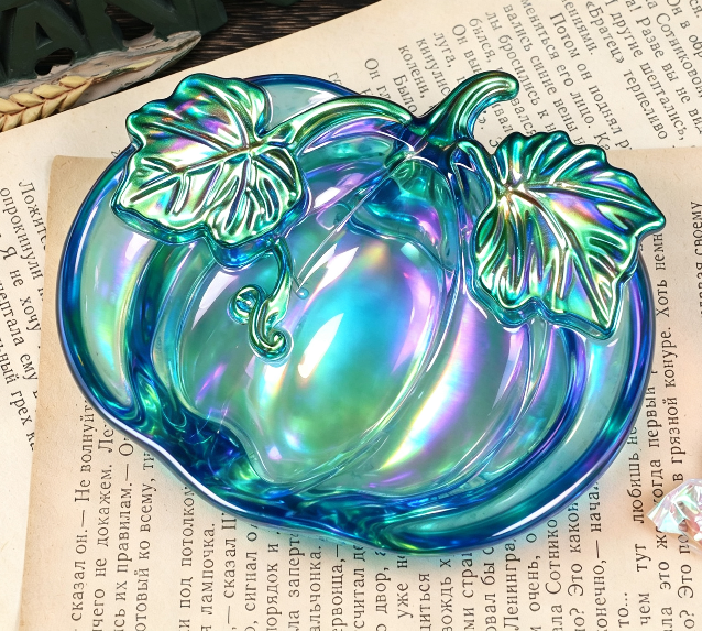 Long & Short Pumpkin-Shaped Storage Tray Resin Mold Set