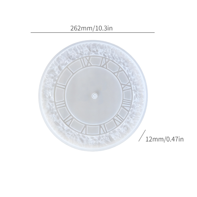 Round Crystal Cluster Edge Clock Resin Mold