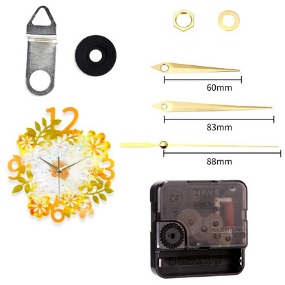 Round Crystal Cluster Edge Clock Resin Mold