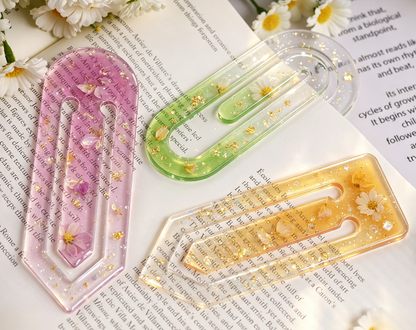 2pcs Paper Clip Bookmark Resin Mold Set