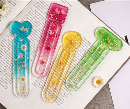 2pcs Paper Clip Bookmark Resin Mold Set