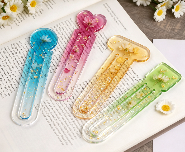 2pcs Paper Clip Bookmark Resin Mold Set