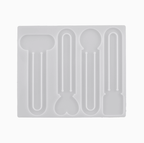 2pcs Paper Clip Bookmark Resin Mold Set