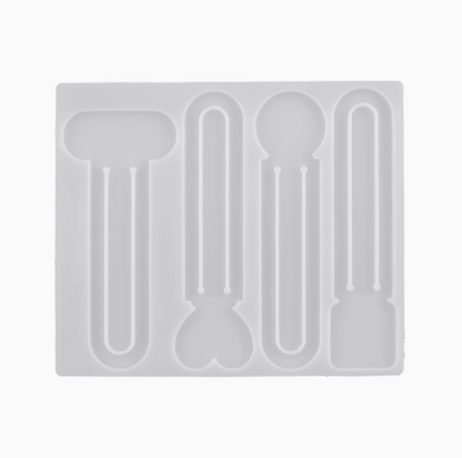 2pcs Paper Clip Bookmark Resin Mold Set