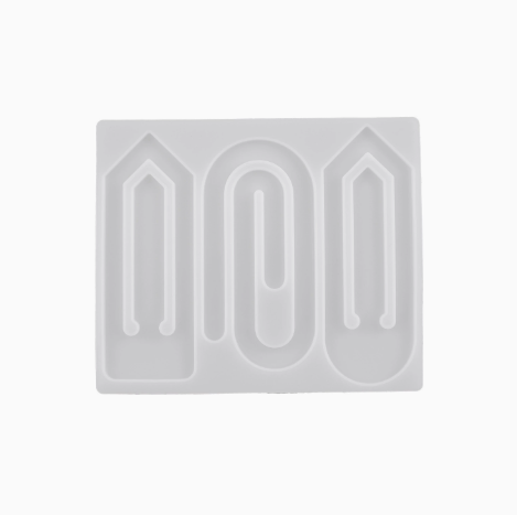 2pcs Paper Clip Bookmark Resin Mold Set