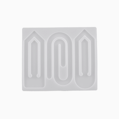 2pcs Paper Clip Bookmark Resin Mold Set