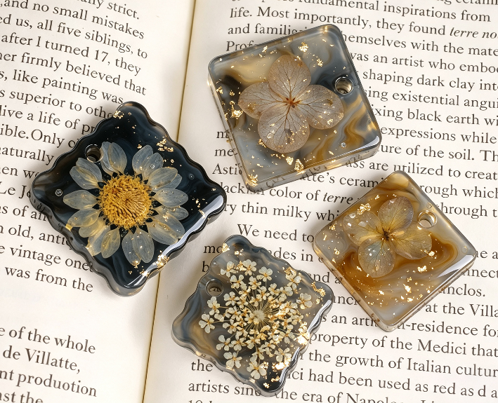 2pcs Jewelry Embellishment Resin Mold Set with Holes