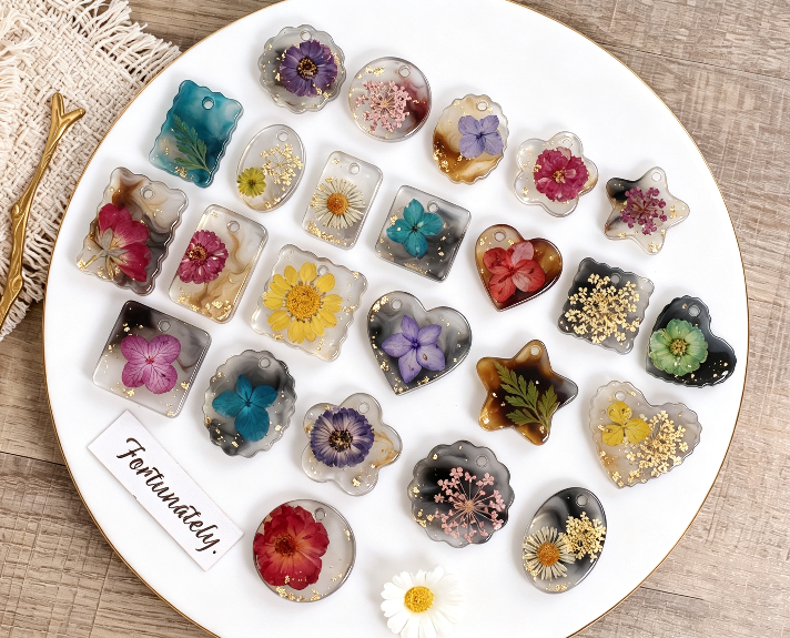 2pcs Jewelry Embellishment Resin Mold Set with Holes
