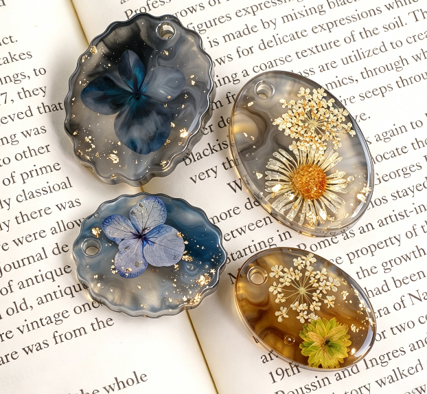 2pcs Jewelry Embellishment Resin Mold Set with Holes