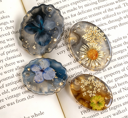 2pcs Jewelry Embellishment Resin Mold Set with Holes