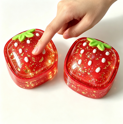 Handmade Cute Strawberry Box Fidget Clicker Toy Resin Mold【First-of-Its-Kind & Exclusive】