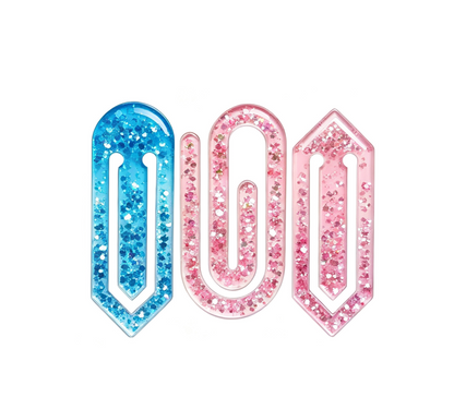2pcs Paper Clip Bookmark Resin Mold Set