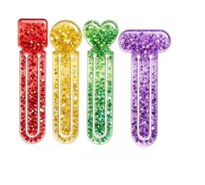 2pcs Paper Clip Bookmark Resin Mold Set