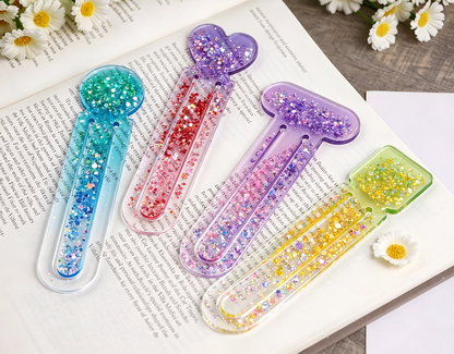 2pcs Paper Clip Bookmark Resin Mold Set